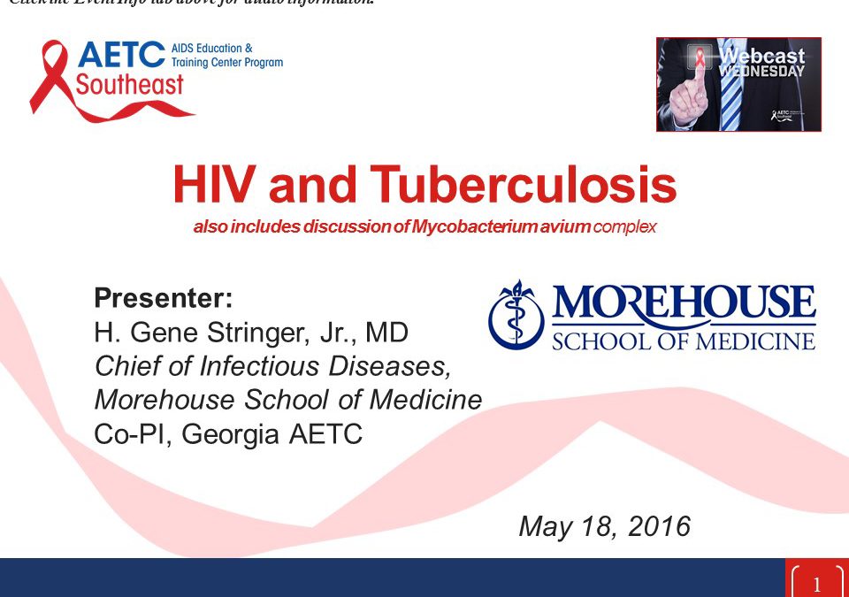 Webinar: HIV and Tuberculosis