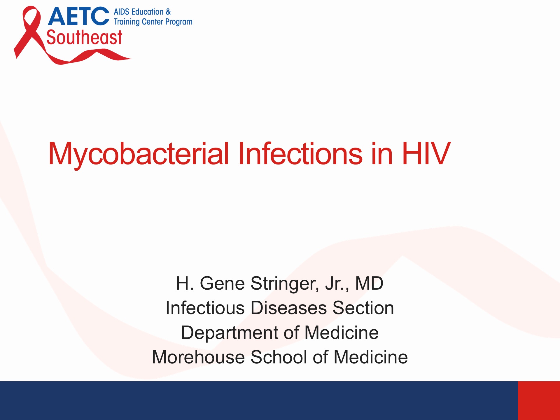 Mycobacterial Infections in HIV