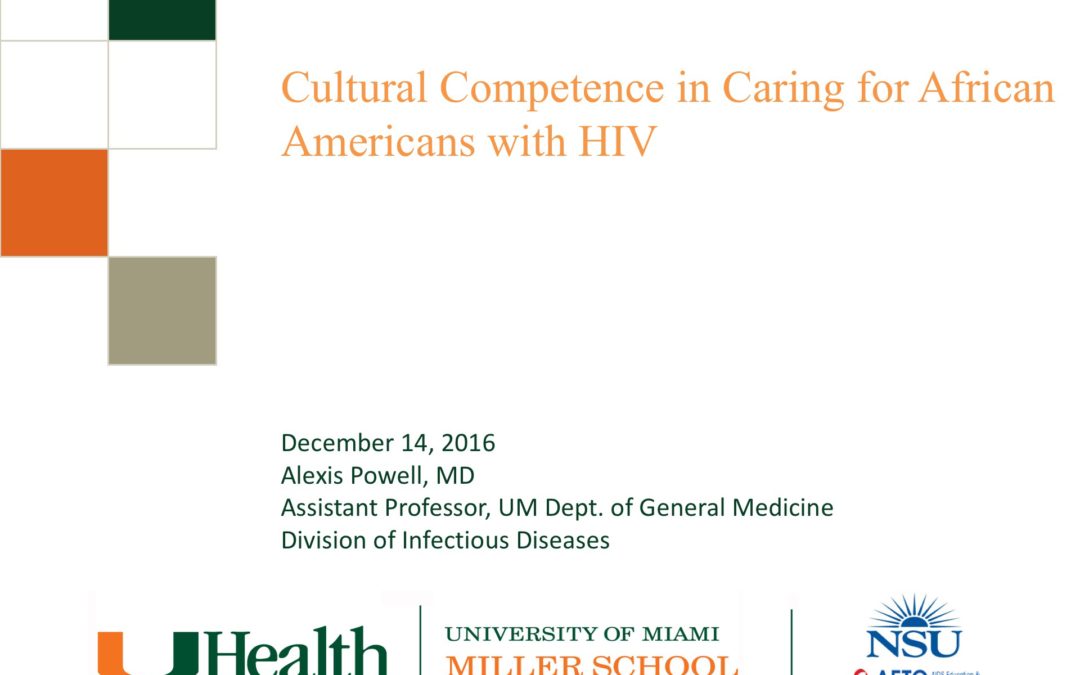 Webinar: Cultural Competence in Caring for African Americans with HIV