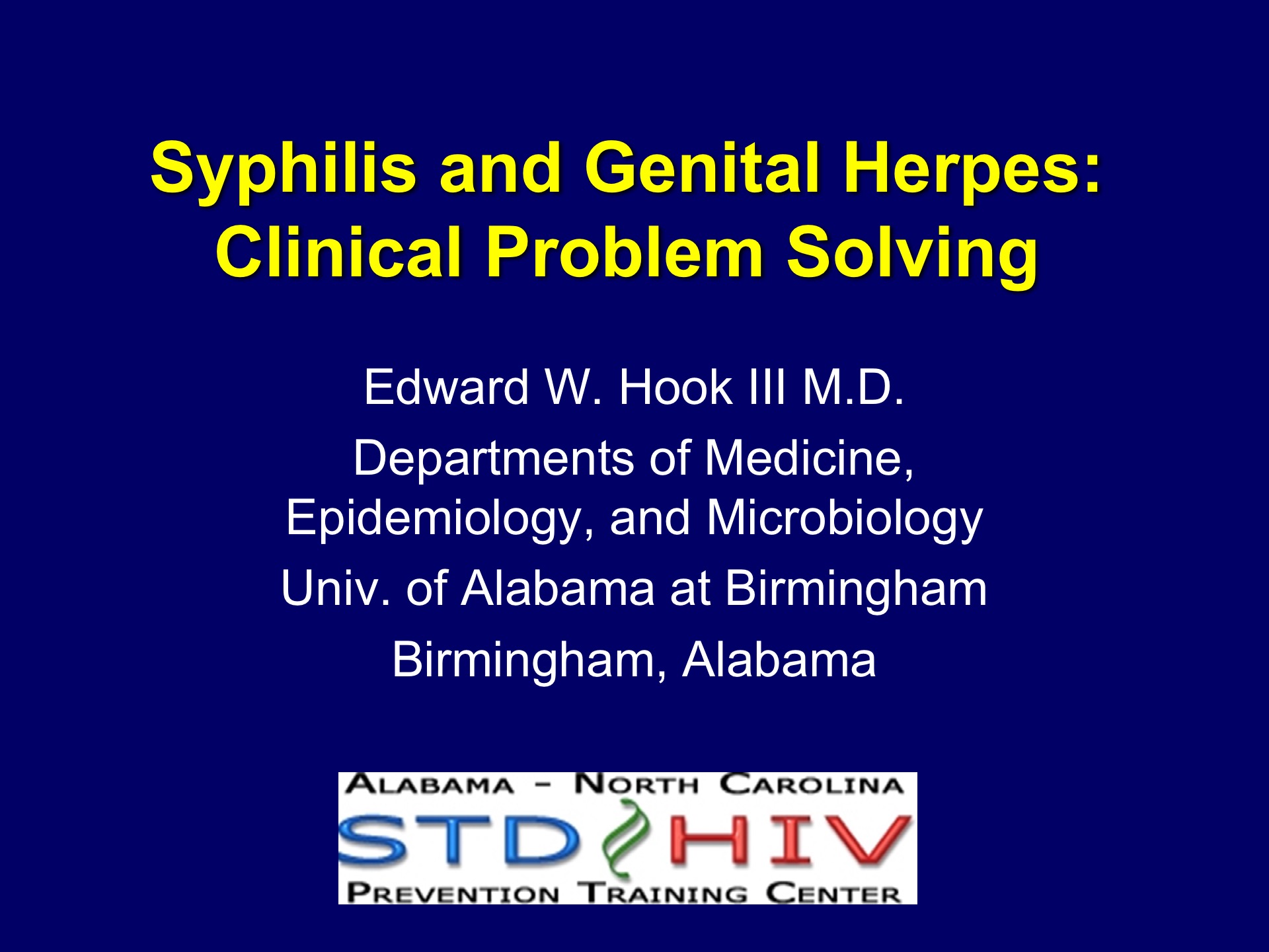 Syphilis and Genital Herpes: Clinical Problem Solving