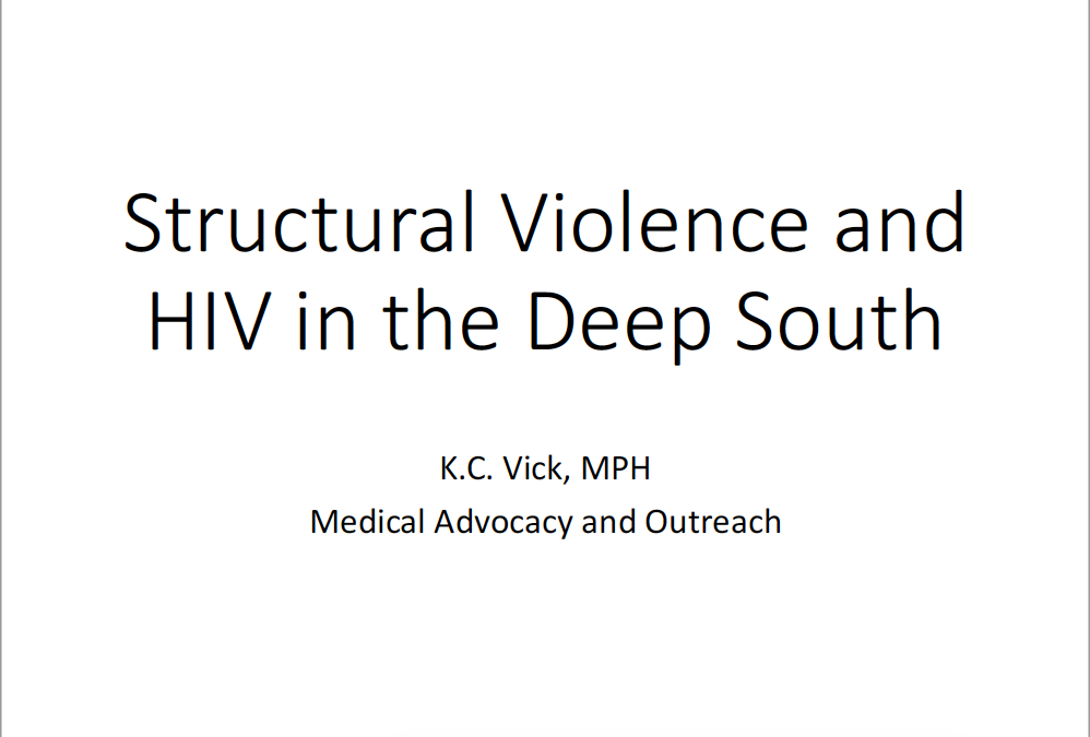 Webinar: Structural Violence and HIV in the Deep South
