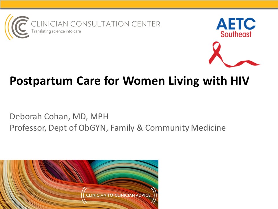 Postpartum Care for Women Living with HIV