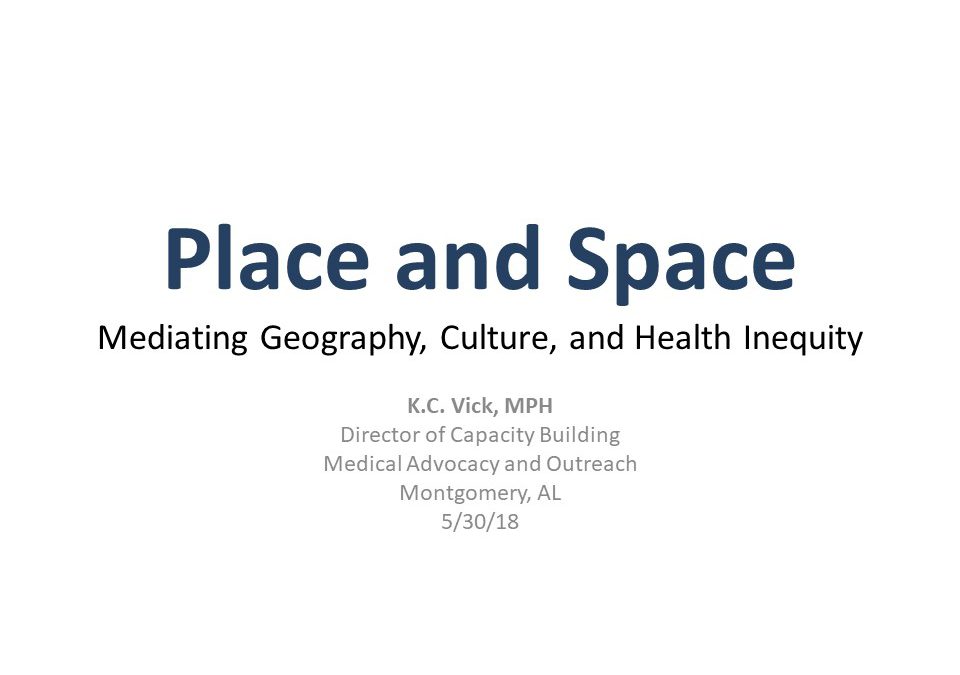 Webinar: Place and Space: Mediating Geography, Culture, and Health Inequity