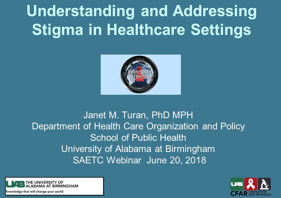 Webinar: Understanding and Addressing Stigma in Healthcare Settings