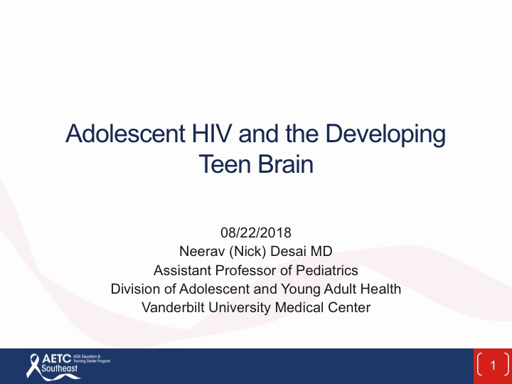 Webinar: Transitioning from Adolescent to Adult HIV Care