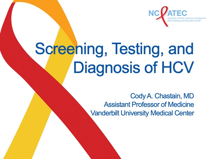 Webinar: Screening, Testing and Diagnosis of HCV