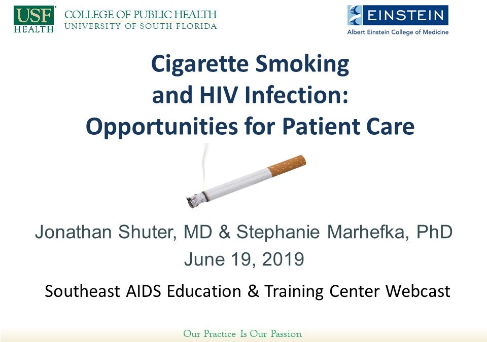Webinar: Cigarette Smoking and HIV Infection: Opportunities for Patient Care