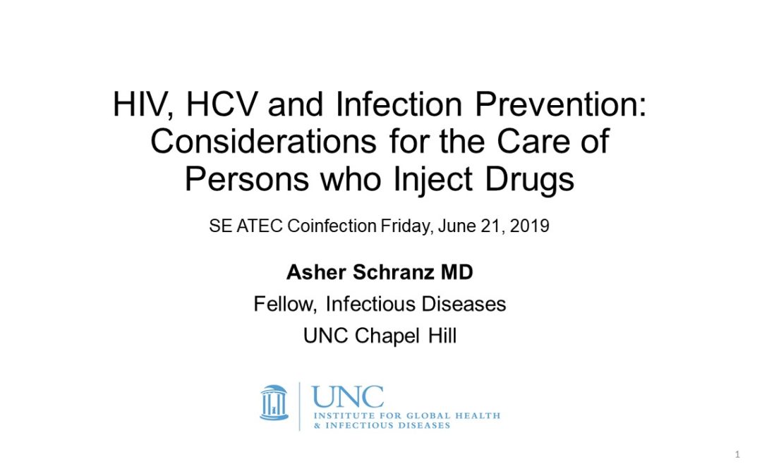 Webinar: HIV, HCV and Infection Prevention – Considerations for the Care of Persons Who Inject Drugs