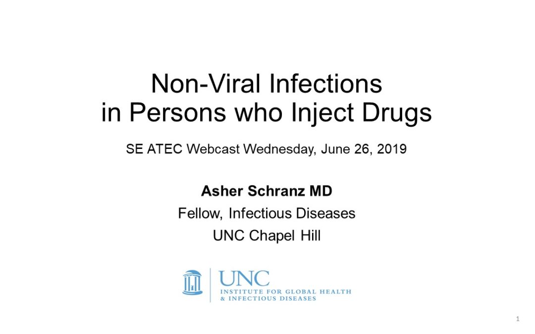 Webinar: Non-Viral Infections in Persons Who Inject Drugs