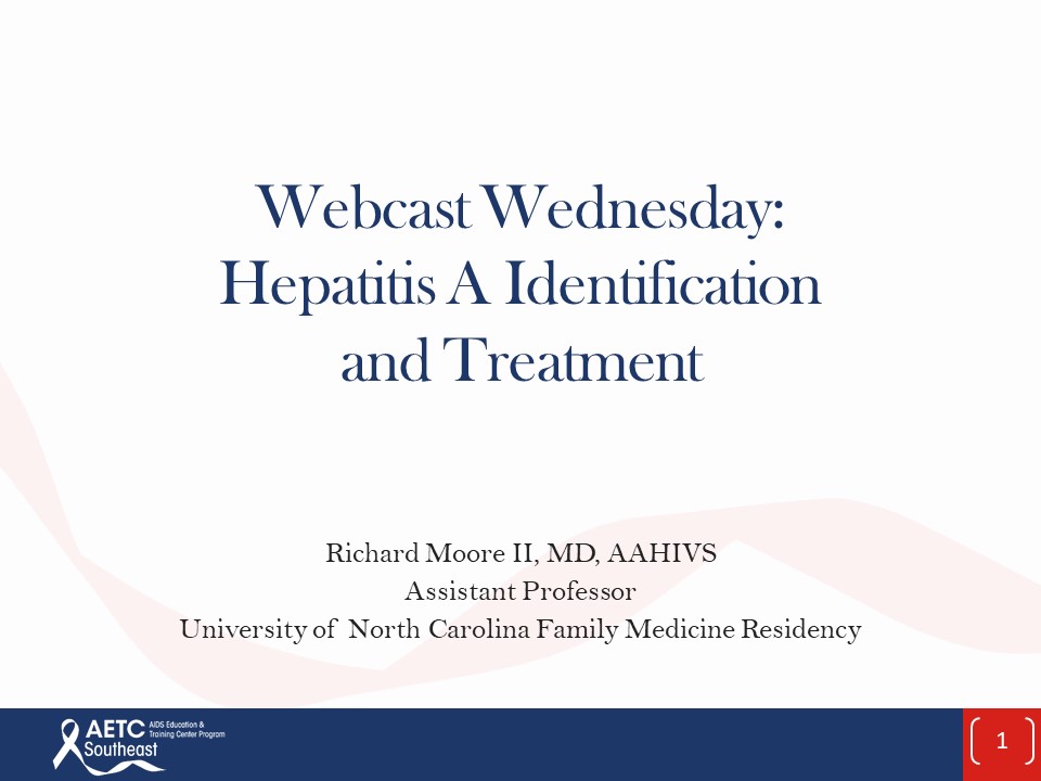 Webinar - Hepatitis A Identification and Treatment