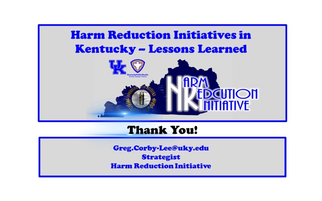 Webinar: Harm Reduction Initiative in KY: Lessons Learned