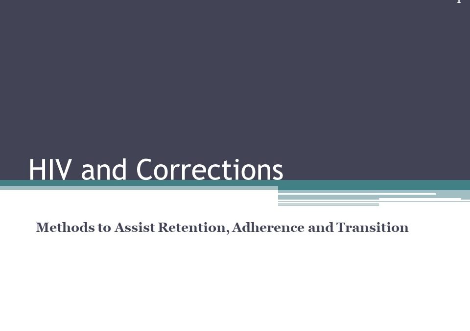 Webinar: HIV and Corrections: Methods to Assist Retention, Adherence and Transition