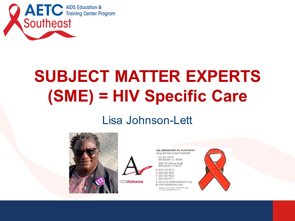 Subject Matter Experts Title Slide