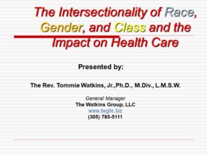 The Intersectionality of Race, Gender, and Class and the Impact on Health Care Title Slide