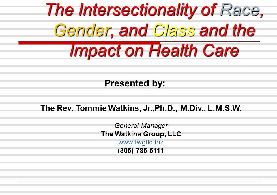 Webinar: The Intersectionality of Race, Gender, and Class and the Impact on Health Care