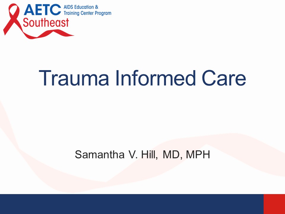 Trauma-Informed Care Title Slide
