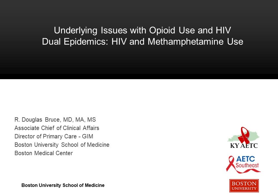 Webinar: Underlying Issues with Opioid Use and HIV Dual Epidemics: HIV and Methamphetamine Use