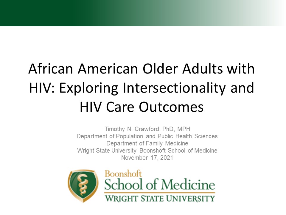 African American Older Adults with HIV: Exploring Intersectionality and HIV Care Outcomes