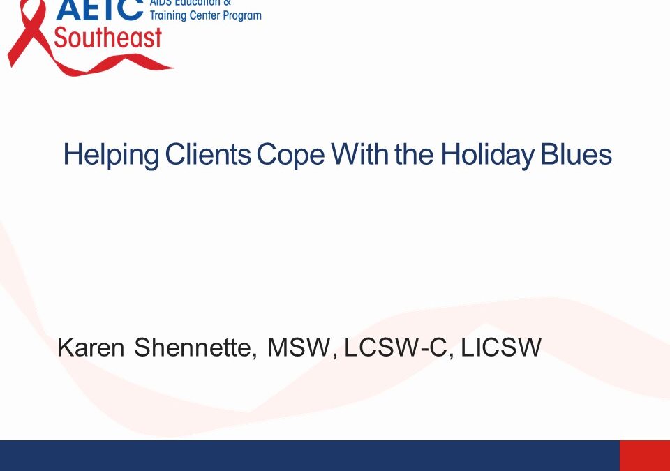 Webinar: Helping Clients Cope with the Holiday Blues