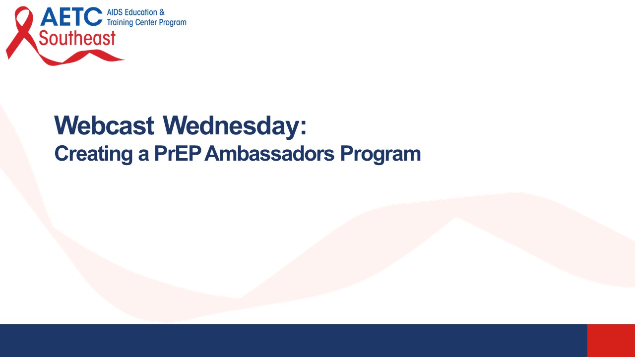 Creating a PrEP Ambassadors Program Title Slide