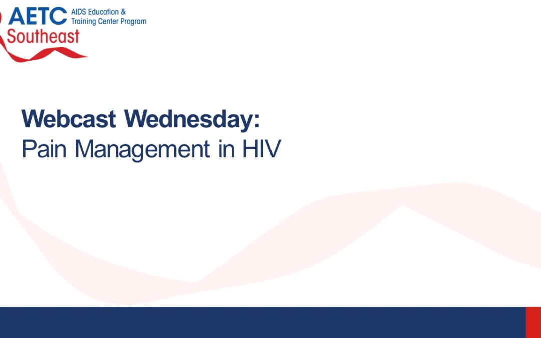 Webinar: Pain Management in HIV