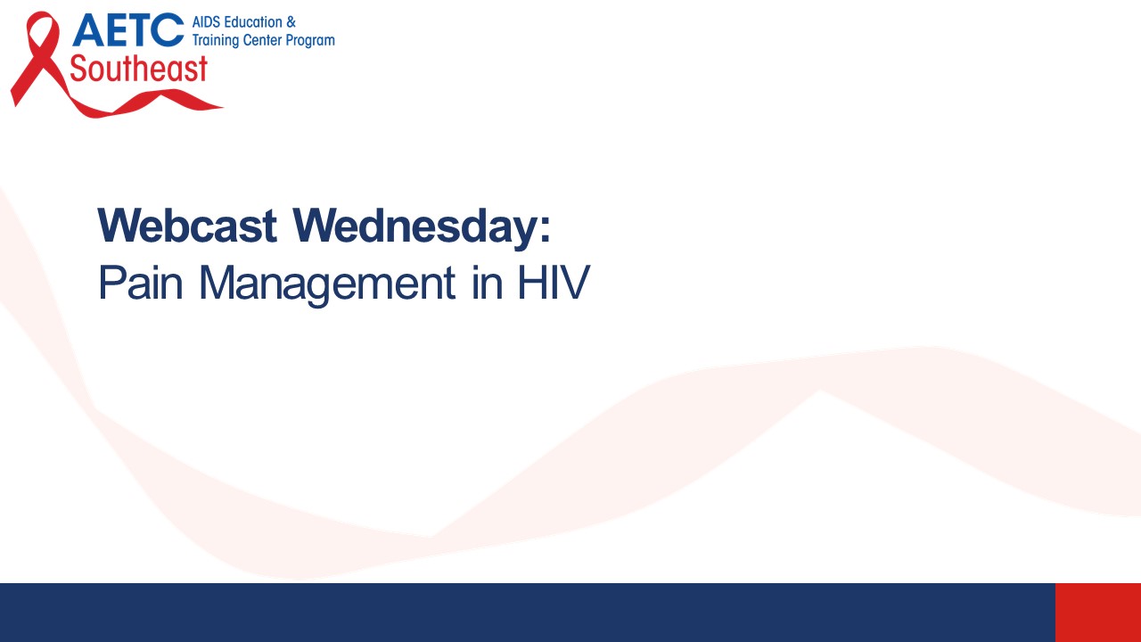 Pain Management in HIV Title Slide