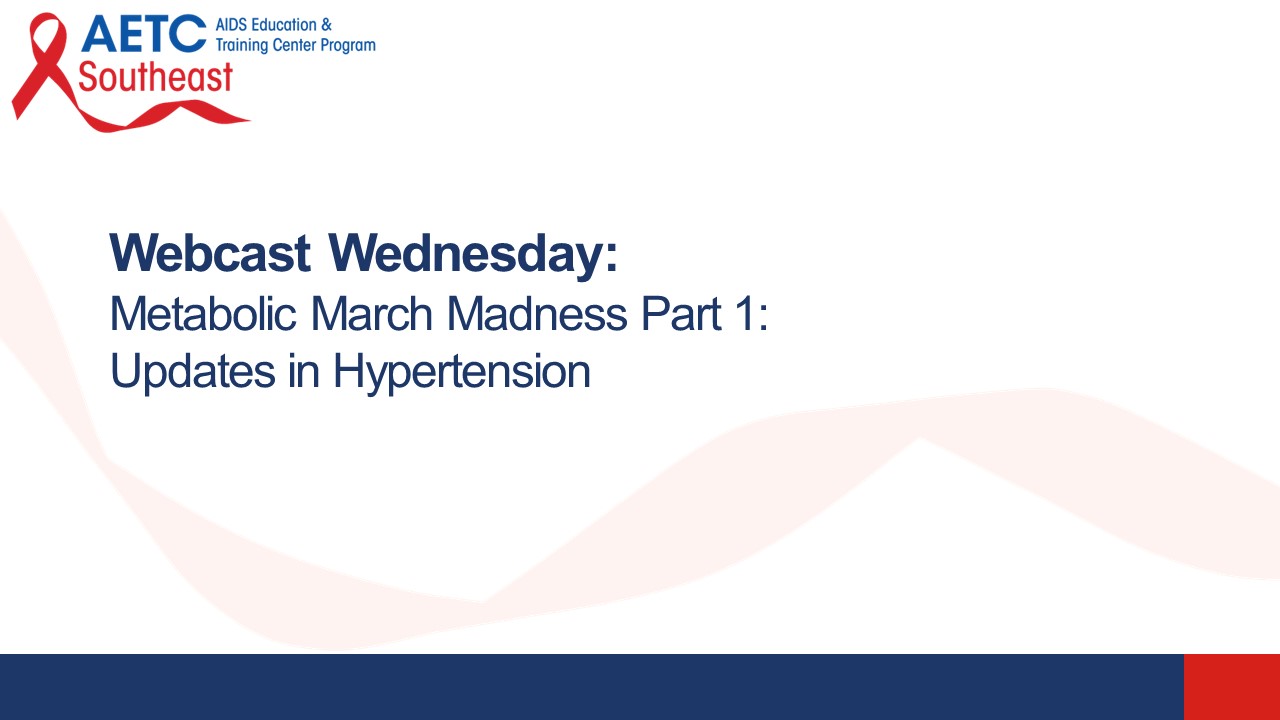 Metabolic March Madness Part 1 Updates in Hypertension Title Slide