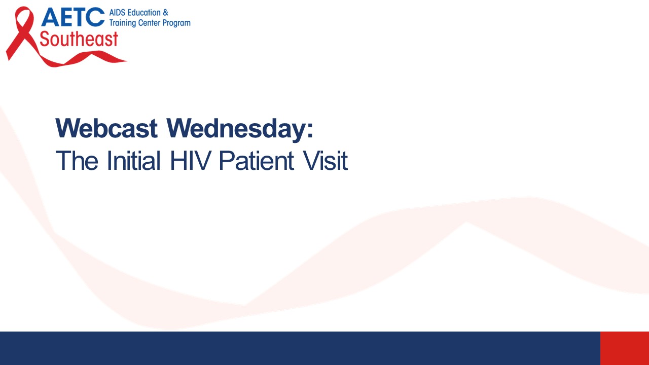 Initial HIV Patient Visit Title Slide