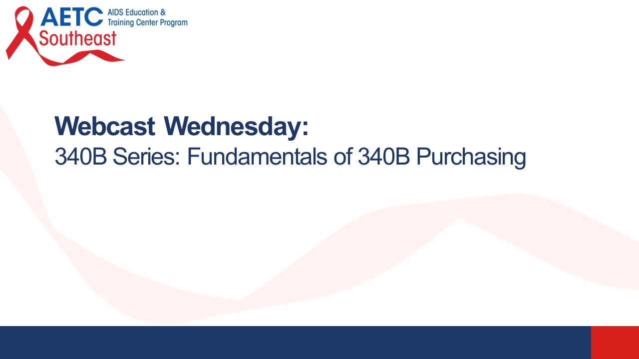 Fundamentals of 340B Purchasing Title Slide
